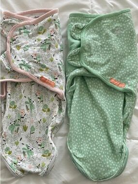 SwaddleMe Baby Swaddles in Green, and Floral